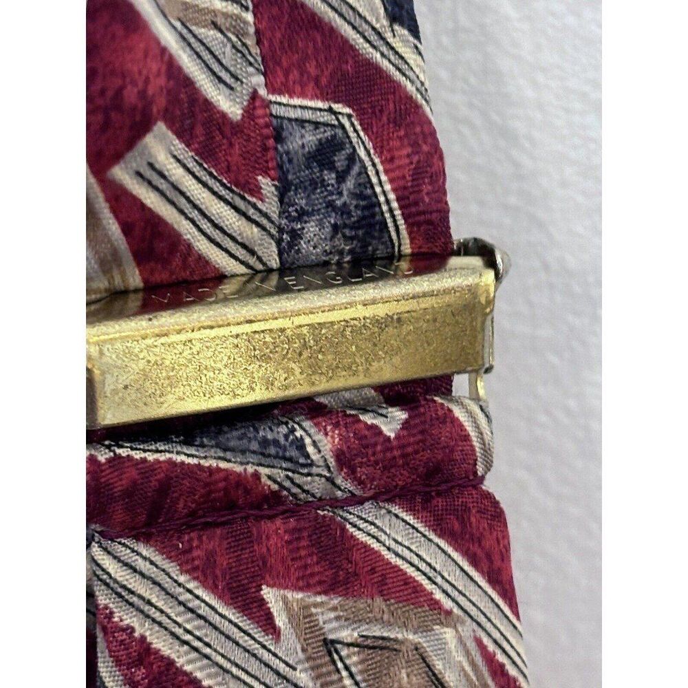 CAS Germany Burgundy Blue Brown Silk Suspenders - Picture 5 of 6